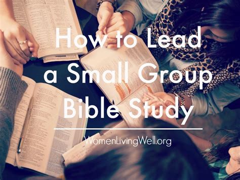 How To Lead A Small Group Bible Study Study Poster