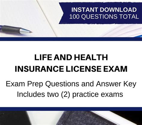 Life and health insurance license exam cram. PRINTABLE Life and Health Insurance License Exam Bundle, Two Practice Exams, Answer Key ...