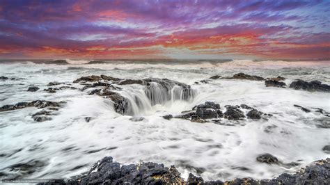 Thors Well Sunset Cape Perpetua Oregon — 636895