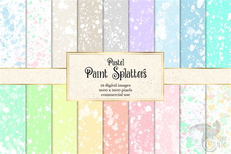 Pastel Paint Splatter Textures Graphic By Digital Curio · Creative Fabrica