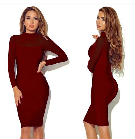 ztvitality winter dress 2018 new arrival sexy perspective club party dresses mesh patchwork long