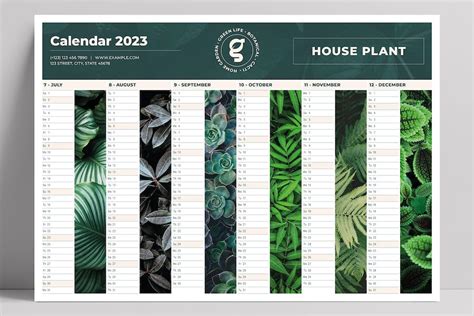 Calendar 2023 Botanic Graphic Templates Envato Elements