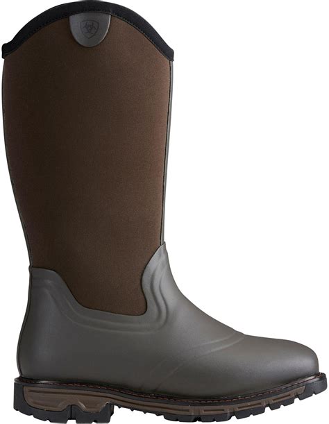 Ariat Conquest Neoprene Insulated Rubber Hunting Boots In Dark Brown