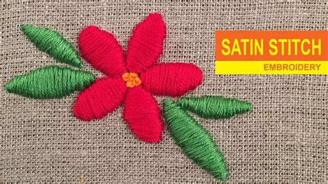 Satin Stitch Embroidery Youtube