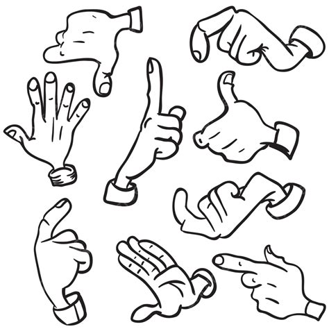 Simple Black And White Hands Fist One Left Vector Fist One Left Png