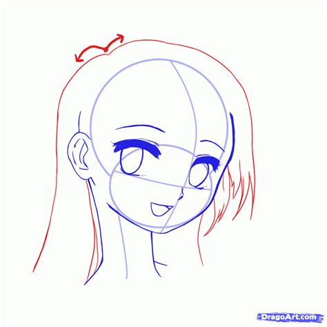 Draw Anime Girl Faces Step By Step Drawing Sheets Added