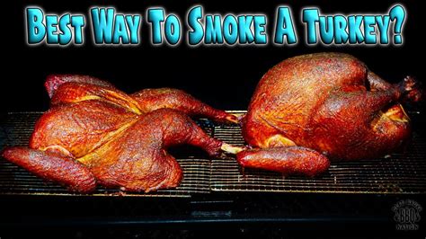 spatchcock vs whole smoked turkey is there a difference on a pellet grill bbq teacher video
