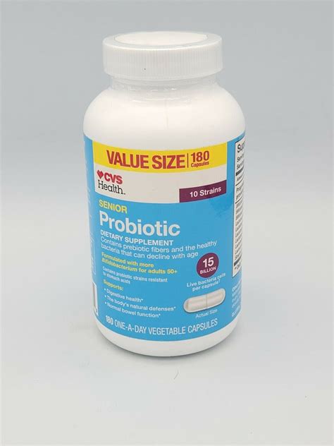 Cvs Health Probiotic 10 Strains 15 Billion Live Cells 180 Capsules