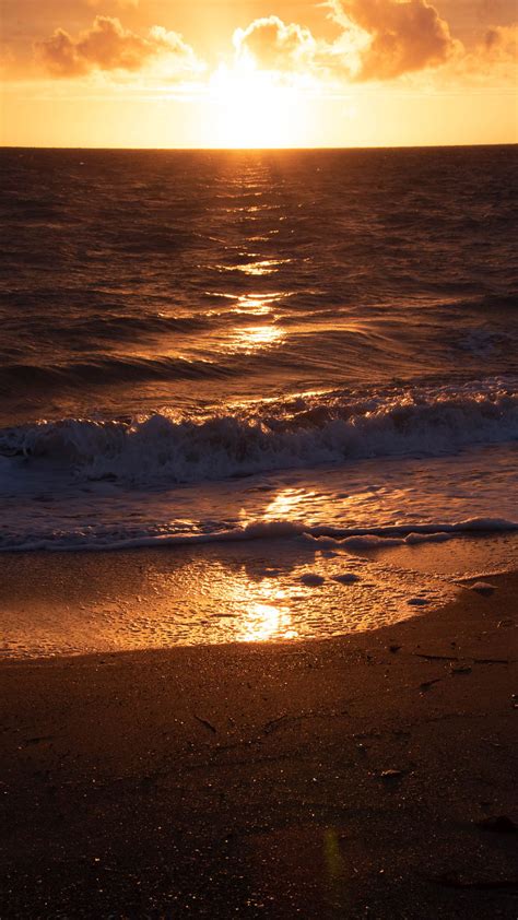Beach Sunset Iphone Wallpaper