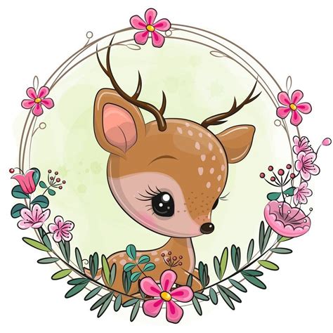 Pin By Maricruz On Cute Cartoon Animals Cute Cartoon Drawings Deer
