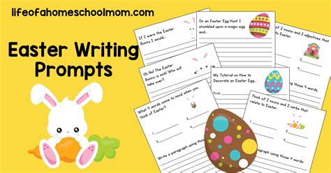Easter writing prompts and journal topics inspire students to write about the easter season and what it means to them. Easter Writing Prompts for Kids - Life of a Homeschool Mom