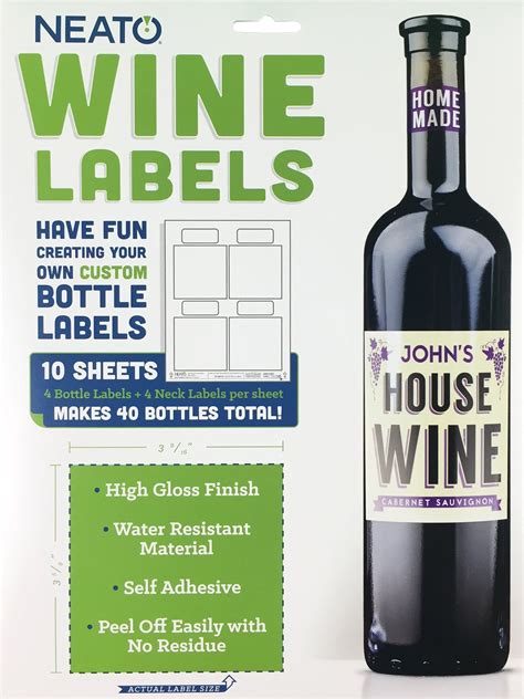 buy wine bottle labels make your own custom printable wine labels waterproof super glossy