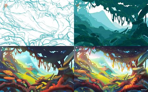Environment Art On Behance Environmental Art Game Concept Art