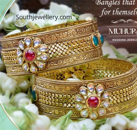Antique Gold Bangles Indian Jewellery Designs