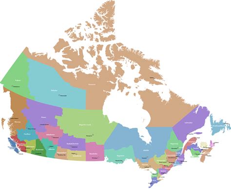 Download W Rajnq With Map Of The Provinces Canada Map Of Canada