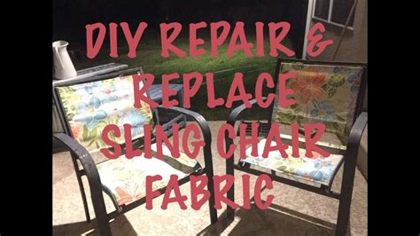 How To Replace The Fabric On The Outdoor Sling Style Chair Repair