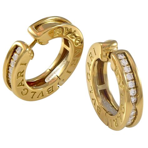 bulgari b zero 1 diamond gold hoop earrings at 1stdibs bulgari zero earrings bulgari b zero