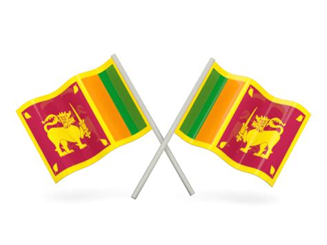 Two Wavy Flags Illustration Of Flag Of Sri Lanka