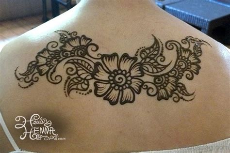 63 Bright Henna Tattoos On Back Tattoo Designs