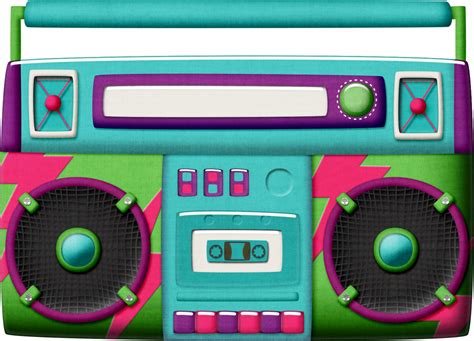 Ch B Totally 80s Thaty Borges Boombox Clipart Large Size Png