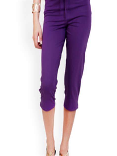 Buy Alba Women Purple Capris Capris For Women 348356 Myntra