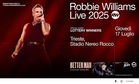 GO 2025 FRIENDS Robbie Williams Live 2025 Il 17 Luglio Allo Stadio