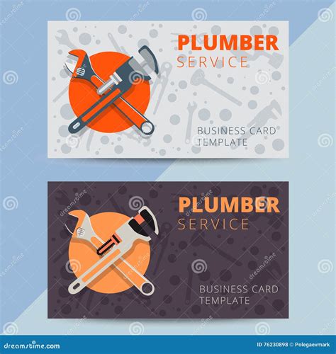 Plumbing Business Card Stock Illustrations 560 Plumbing Business Card