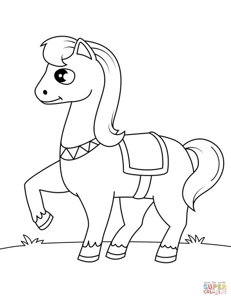 I love coloring pages of horses! Cute Pony Horse coloring page | Free Printable Coloring Pages