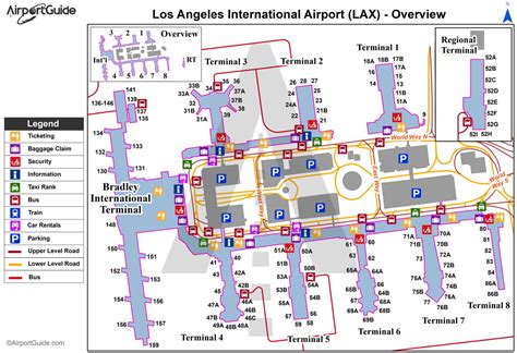 La Airport Map La International Airport Map California Usa