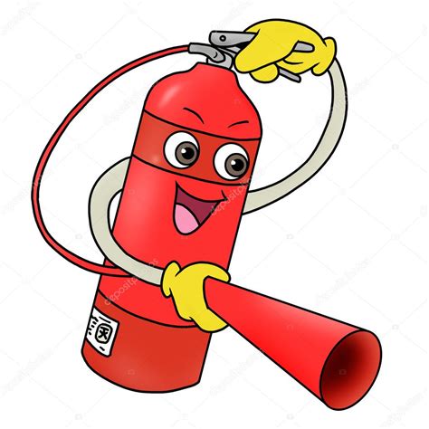Cartoon Illustration Fire Extinguisher Icon Stock Illustration By