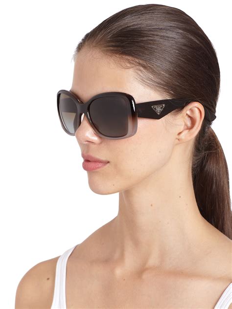 Moor Vorsicht Priorität Prada Square Sunglasses Verten Beistelltisch