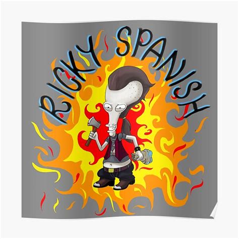 ricky spanish roger the alien american dad poster for sale by pinkart666 redbubble