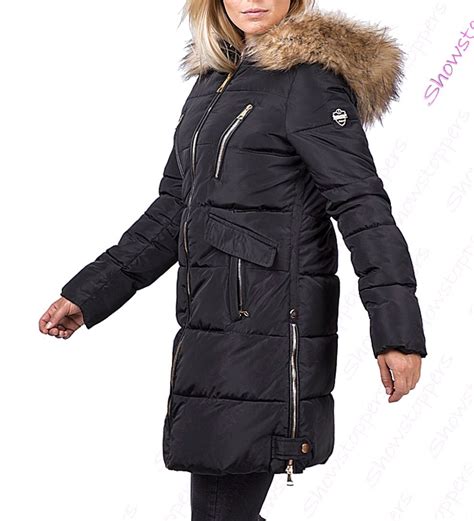 Womens Plus Size 16 18 20 22 Premium Faux Fur Padded Coat Hooded Parka