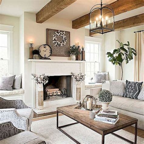 30 Elegant Farmhouse Living Room Decor Ideas 12