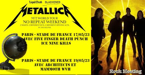 Metallica Paris Stade De France 17 Mai 2023 Avec Epica Ice Nine