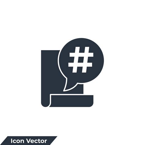 Hashtag Icon Logo Vector Illustration Hashtag On Bubble Chat In