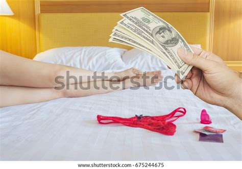 Man Paying Money Dollar Sleeping Prostitute Stock Photo Edit Now