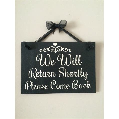 Will Return Shortly Sign Printable Printable Word Searches
