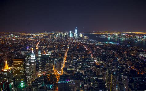 Manhattan At Night Wallpaper Wallpapersafari