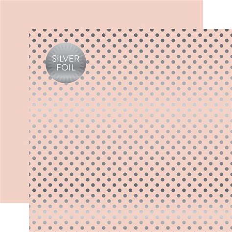 Blossom Silver Foil Dot 12x12 Dots And Stripes Cardstock The 12x12
