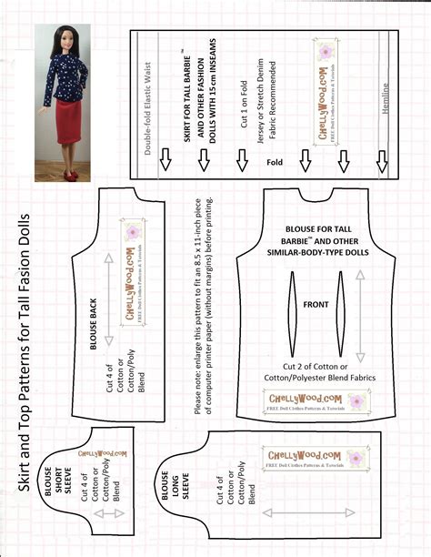 Visit For Free Printable Sewing Patterns For Dolls Of Many Shapes A Barbie