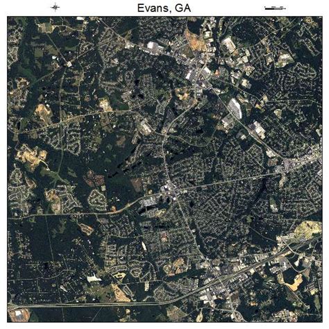 Aerial Photography Map Of Evans Ga Georgia