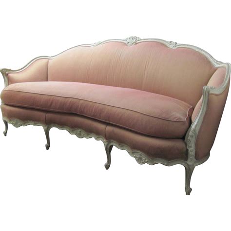 French Painted Curved Settee From Blacktulip On Ruby Lane