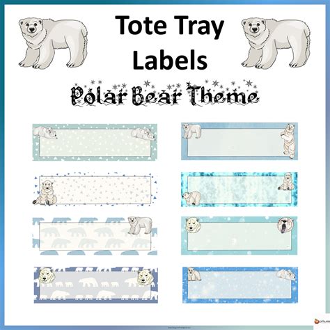 Polar Bear Theme Tote Tray Labels Editable Made By Teachers