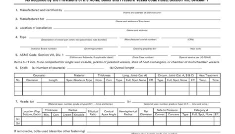 Asme U2 Partial Data Report Pdf Form Formspal