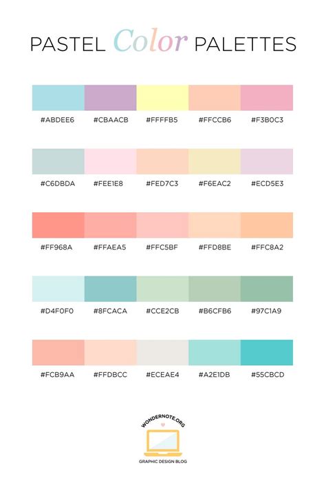 Pastel Color Palettes Pastel Colour Palette Hex Color Palette Color
