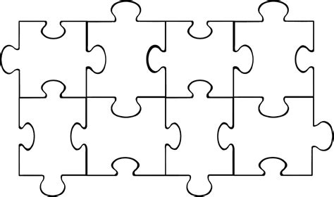 6 Piece Puzzle Template Clipart Best