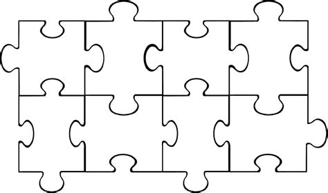 5 Piece Puzzle Template