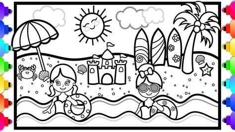 √ Beach Coloring Pages For Kids Printable Coloring Pages For Toddlers