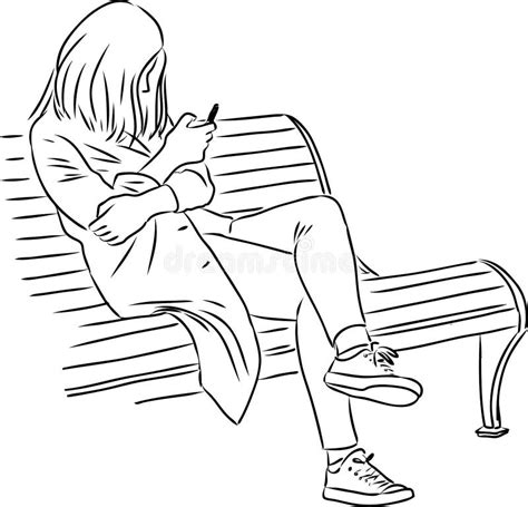 Sketch Of A Girl Sitting